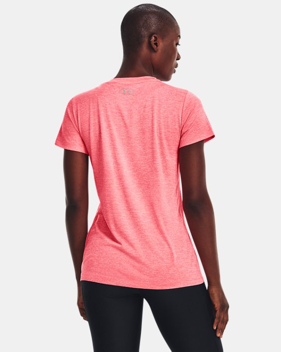 เสื้อยืด UA Tech™ Twist สำหรับผู้หญิง in Pink image number 1
